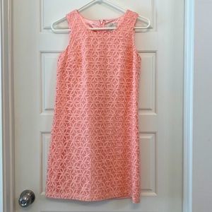 Loft Pink Eyelet dress size 0P